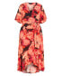 Фото #3 товара Plus Size Mischa Floral Wrap Ruffle Maxi Dress