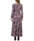 Фото #2 товара Women's Long Sleeve Paisley A-Line Maxi Dress