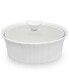 Фото #1 товара French White 1.5-Qt. Round Casserole with Glass Lid
