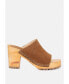 Фото #2 товара JARRAH Tan Suede Slide Clogs