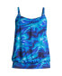 Women's Chlorine Resistant Blouson Tankini Swimsuit Top