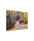 Monte Nagler Birch Tree Drive Fence and Road Santa Fe New Mexico Canvas Art - 20" x 25"