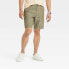 Фото #1 товара Goodfellow & Co Chino Shorts Men's 28 Green Flat Front Linden Cotton 9" Inseam