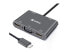 Фото #1 товара SANDBERG USB-C Dock 2xHDMI+1xVGA+USB+PD - Wired - USB 3.2 Gen 1 (3.1 Gen 1) Type-C - Grey - 4K Ultra HD - 3840 x 2160 pixels - 1920 x 1080 pixels