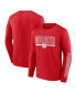 Men's Scarlet Nebraska Huskers Big and Tall Two-Hit Graphic Long Sleeve T-shirt Красный, 3XT - фото #1