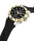 ფოტო #2 პროდუქტის Men's Dress Sport Black Silicon Strap Watch, 48mm