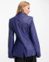 NA-KD x Mimi AR co-ord oversized tailored blazer in dark blue Синий, 34 - фото #2