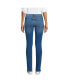 Petite Recover Mid Rise Straight Leg Blue Jeans