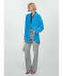 ფოტო #4 პროდუქტის Women's Asymmetrical Closure Long Satin Shirt