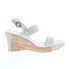 Фото #1 товара David Tate Rome Womens Beige Leather Hook & Loop Wedges Heels Shoes