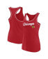 ფოტო #2 პროდუქტის Women's Red Chicago Blackhawks Wordmark Logo Racerback Scoop Neck Tank Top