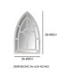 Фото #2 товара Arched Window Pane Wooden Wall Mirror With Trimmed Details, Silver