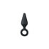 Фото #1 товара Black Buttplugs With Pull Ring - Small