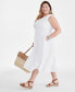 Фото #2 товара Plus Size Sleeveless Cotton Maxi Dress, Created for Macy's