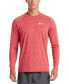 ფოტო #1 პროდუქტის Men's Heather Hydroguard Long Sleeve Swim T-Shirt