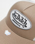 Фото #2 товара Von Dutch boston trucker cap in stone and white