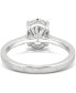 ფოტო #5 პროდუქტის Moissanite Oval Engagement Ring (2-1/3 ct. t.w. DEW) in 14k White Gold