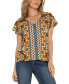 ფოტო #1 პროდუქტის Women's Flutter-Sleeve V-Neck Top