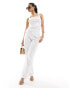 Фото #1 товара Kaiia linen look wide leg pocket detail trousers co-ord in white