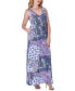 ფოტო #2 პროდუქტის Print Sleeveless V Neck Maxi Pocket Dress