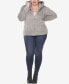 Фото #4 товара Plus Size Hooded Sherpa Jacket