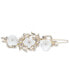 Фото #1 товара Gold-Tone Pavé & Mother-of-Pearl Flower Hair Barrette