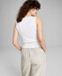 ფოტო #2 პროდუქტის Women's Pointelle-Knit Sleeveless Sweater Top, Created for Macy's