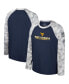 ფოტო #1 პროდუქტის Big Boys Navy, Camo West Virginia Mountaineers OHT Military-Inspired Appreciation Dark Star Raglan Long Sleeve T-shirt