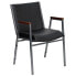 Фото #5 товара Hercules Series Heavy Duty Black Vinyl Fabric Stack Chair With Arms