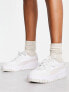 Puma Cali Dream trainers in white and leopard print - exclusive to ASOS