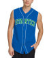 Фото #1 товара Men's Regular-Fit Logo Embroidered Sleeveless Button-Down Baseball Jersey