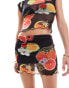 Фото #3 товара ASOS DESIGN tropical fruit print mini skirt in yellow