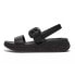 ფოტო #2 პროდუქტის FITFLOP F-Mode Espadrille Buckle Leather Flatform Slides