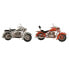 Фото #1 товара Декоративная фигура Home ESPRIT Мотоцикл Серый Оранжевый Vintage 27 x 11 x 15 cm (2 штук)