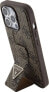 Guess Guess GUHCP15XPGS4TDW iPhone 15 Pro Max 6.7" brązowy/brown hardcase Grip Stand 4G Triangle Strass