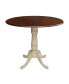 Фото #1 товара 42" Round Dual Drop Leaf Pedestal Table