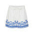 Bright White / Detail Blue Embroidery