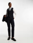 ASOS DESIGN slim suit waistcoat in navy