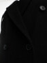 ASOS DESIGN Curve mid length dad coat in black