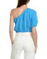 Stateside Gauze One-Shoulder Top Women's Blue Xs