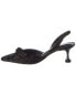 Фото #2 товара Alexandre Birman Clarita Stiletto Flare Velvet & Suede Slingback Pump Women's