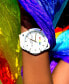 ფოტო #2 პროდუქტის Unisex Pride White Silicone Watch 44mm