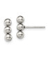 ფოტო #1 პროდუქტის Stainless Steel Polished 3 Ball Earrings