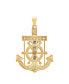 ფოტო #3 პროდუქტის Men's Mariner Cross Pendant in 14k Gold & White Gold