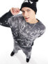 Фото #1 товара COLLUSION Varsity sweatshirt with hand paint splatter in blue co-ord