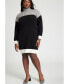 Plus Size Colorblocked Sweater Mini Dress