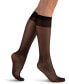 Women's European Made Matte Silky Sheer 20 Denier 2 Pairs of Knee-highs