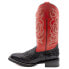 Фото #3 товара Ferrini Kai Embroidery Square Toe Cowboy Mens Black, Red Casual Boots 4259304