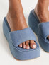 Фото #3 товара Daisy Street chunky sole sandals in denim