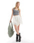 Free People ribbed scoop brami cami in grey grau, M-L - фото #2